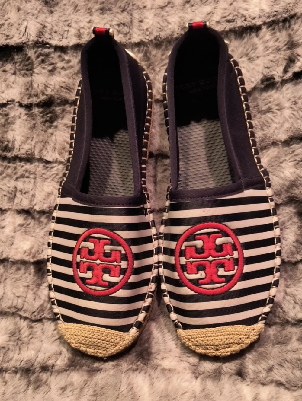 Tory Burch Seastar Beachwear Slip-On Espadrilles with Red Emblem - Women